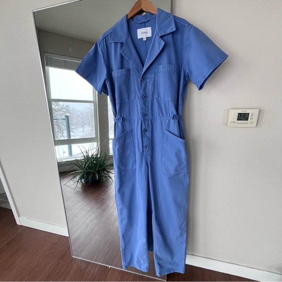 PISTOLA Grover Jumpsuit in Ocean Blue. Casual & Chic. NWOT Size Large (fit 8-12) - Picture 2 of 16